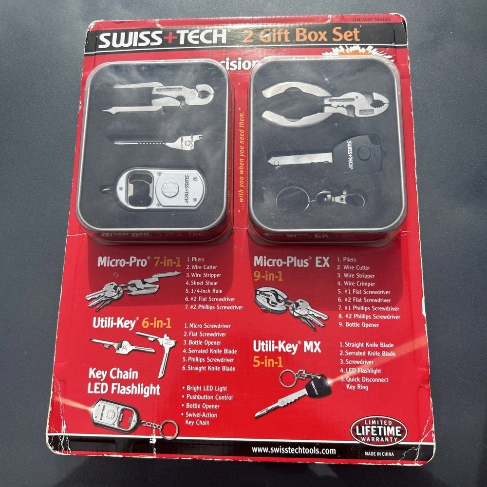 Swiss Tech 2 Gift Box Set Precision Pocket Sized Micro Multi Tools New In Box